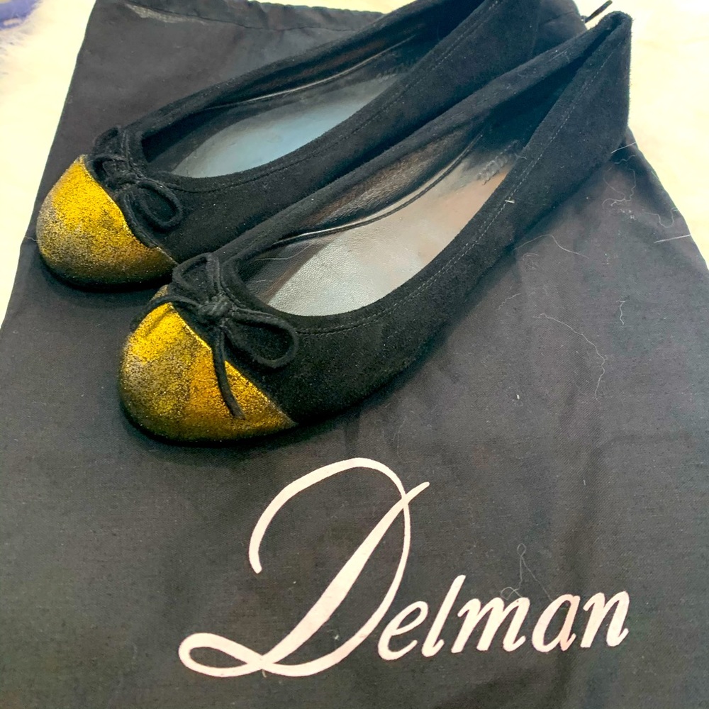 Lightly used, suede  Delmam ballet flats